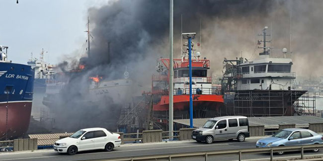  Ordu’da limanda tekne yangını