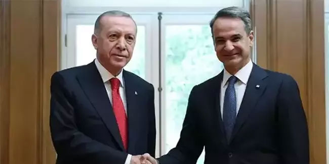 Cumhurbaşkanı Erdoğan - Miçotakis görüşmesi başladı