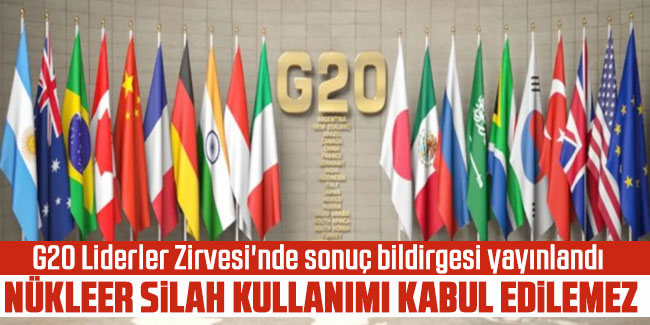 G20 Liderler Zirvesi nde sonuç bildirgesi yayınlandı Karadeniz Gazetesi