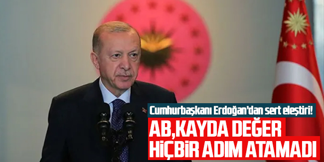 Cumhurbaşkanı Erdoğan: Birçok kemikleşmiş sorun karşısında AB, kayda değer hiçbir adım atamadı