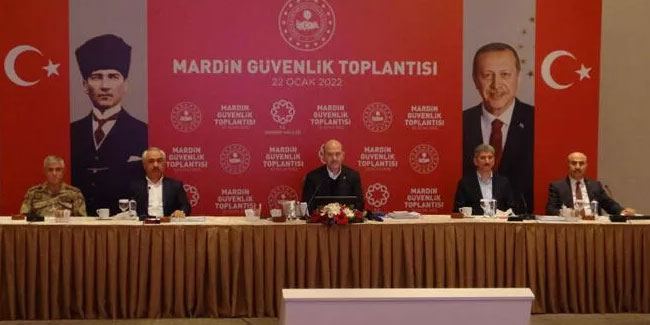 Bakan Soylu, Mardin'de güvenlik toplantısına katıldı
