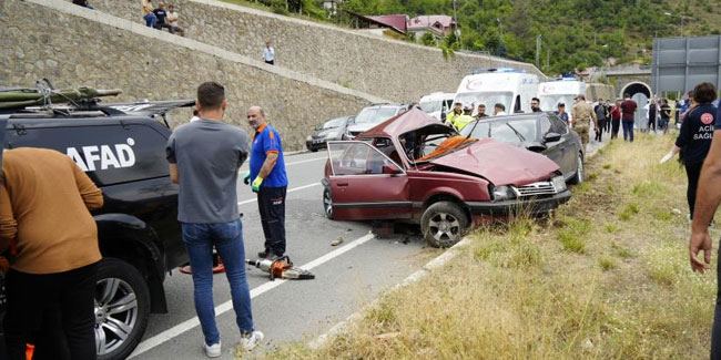 Gümüşhane'de trafik kazası: 2 ölü, 3 yaralı
