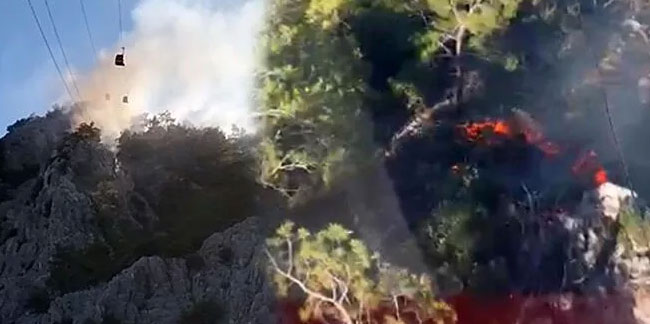 Antalya Tünektepe'de orman yangını