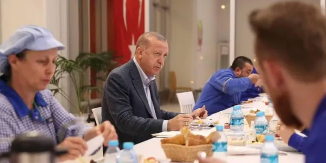 Erdoğan: İşçinin alın terini sömürmek isteyenlere fırsat vermeyeceğiz
