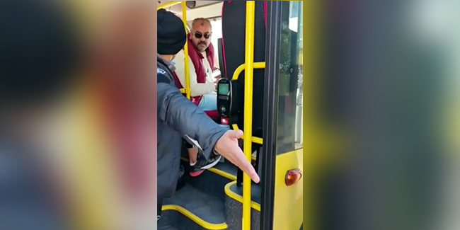 Bursa'da engelli bir kişi özel halk otobüsüne alınmadı