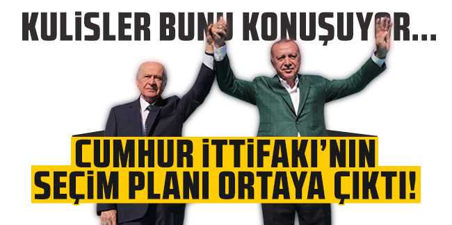 Cumhur İttifakı'nın seçim planı ortaya çıktı!