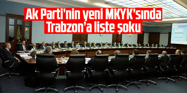 Ak Parti'nin yeni MKYK'sında Trabzon'a liste şoku