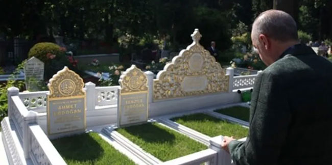 Emekli askerler Erdoğan'ın annesinin mezarına bu mektubu bıraktı!