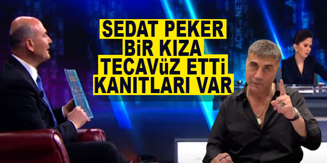 Süleyman Soylu: ''Sedat Peker bir kıza tecavüz etmiş, dosya kapanmış''