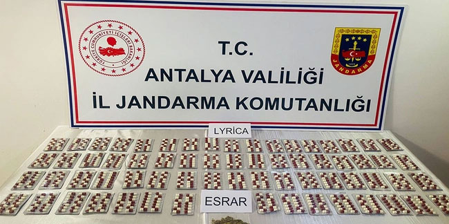 Antalya'da Jandarmadan uyuşturucu operasyonu!