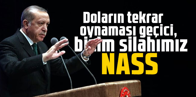 Erdoğan: Doların tekrar oynaması geçici, bizim silahımız Nass