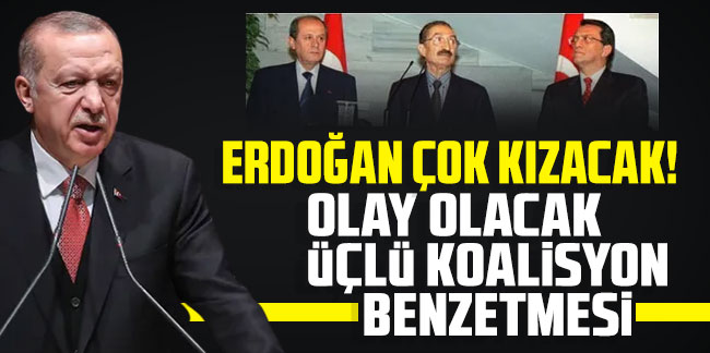 Erdoğan'ı çok kızdıracak benzetme: ''Ecevit-Bahçeli-Yılmaz gibi...''