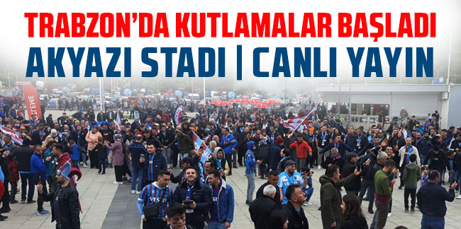 Trabzonspor taraftarı şampiyonluk kutlamalarına başladı - CANLI