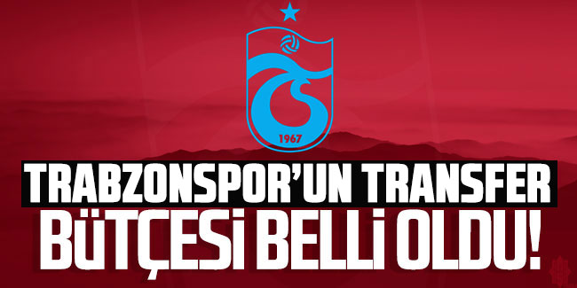 Trabzonspor’un transfer bütçesi belli oldu!