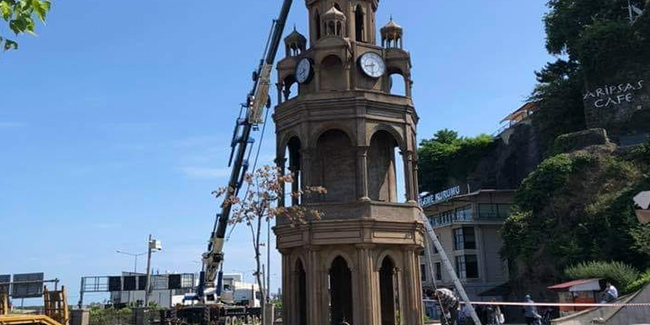 Giresun’da tartışmaların odağı olan kule yıkıldı 