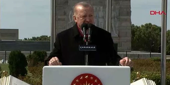 Cumhurbaşkanı Erdoğan: Çanakkale Savaşları büyük bir kahramanlık destanıdır