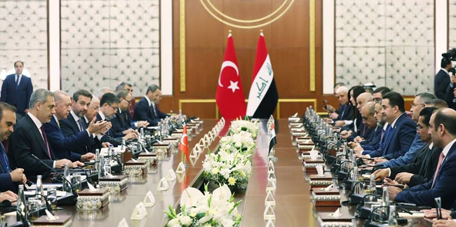 Erdoğan 13 yıl sonra Irak'ta: Kalkınma Yolu Anlaşması imzalandı