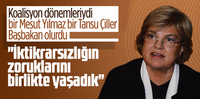 Tansu Çiller Mesut Yılmaz'ı andı