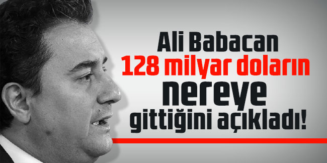Ali Babacan 128 milyar doların nereye gittiğini açıkladı!