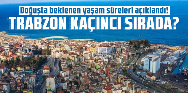 Doğuşta beklenen yaşam süreleri açıklandı! Trabzon kaçıncı sırada?