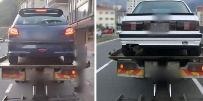 Trabzon'da abartı egzoz bulunan 4 araç trafikten men edildi