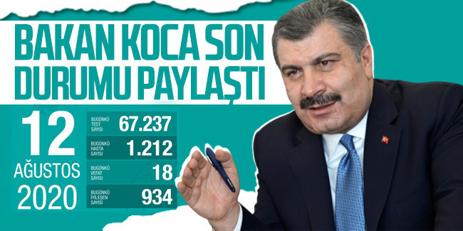 Türkiye'nin günlük koronavirüs tablosu açıklandı!