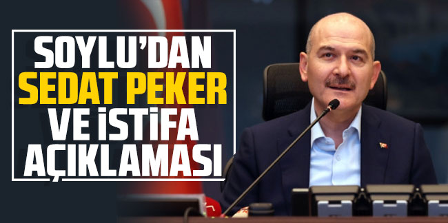 Bakan Soylu'dan Sedat Peker ve istifa açıklaması