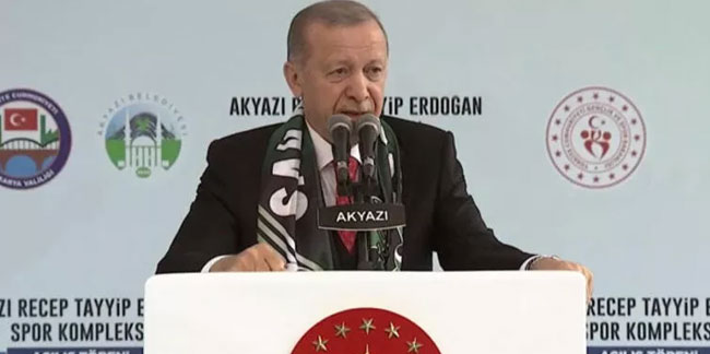 Cumhurbaşkanı Erdoğan'dan Sakarya'da önemli açıklamalar