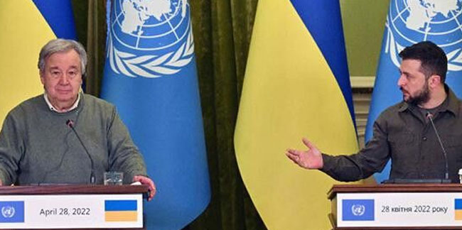 Zelenskiy, BM Genel Sekreteri Guterres ile Kiev’de görüştü