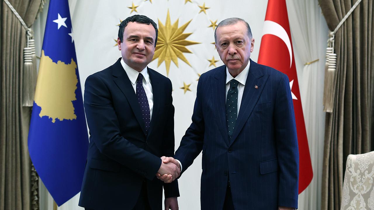 Cumhurbaşkanı Erdoğan, Albin Kurti'yi kabul etti