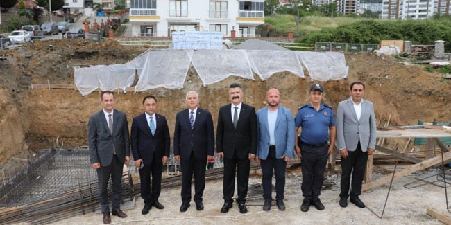 Akçaabat İlçe Emniyet Müdürlüğü binası inşaatı sürüyor