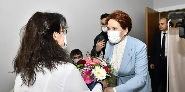 Akşener'den sağlık çalışanlarına ziyaret