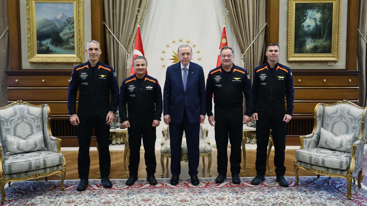 Erdoğan, Ax-3 Uzay Misyonu mürettebatını kabul etti