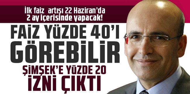 Kulis haber! İzin verildi, Mehmet Şimşek'e 2 ayda faizi yüzde 20'ye çıkaracak!