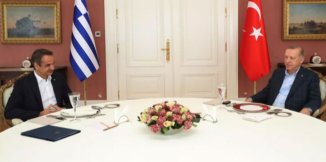 Erdoğan Miçotakis ile bir araya geldi: Masada bölgesel meseleler var