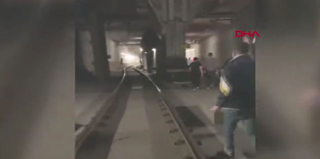 İstanbul’da tramvay arızası: Yolcular raylarda yürüdü