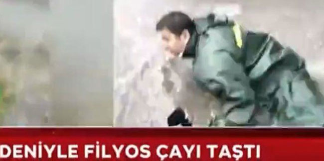 Canlı yayında korkutan anlar! TRT Haber muhabiri rögara düştü