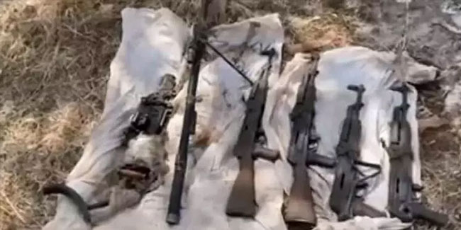 MSB: Irak'ın kuzeyinde PKK'ya ait silahlar ele geçirildi