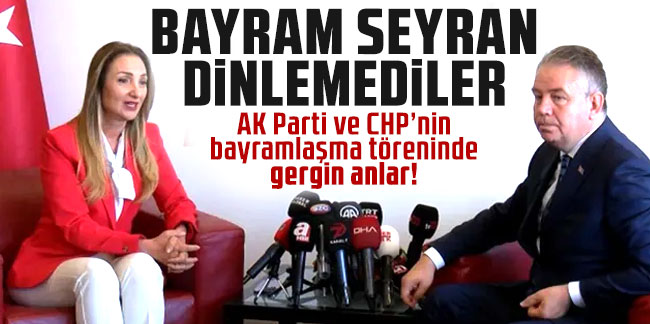 AK Parti ve CHP'nin bayramlaşma töreninde gergin anlar