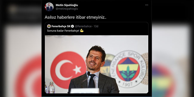 Fenerbahçe'den Emre Belözoğlu açıklaması: "Asılsız haberlere itibar etmeyiniz"
