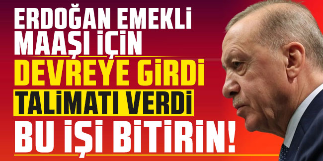 Erdoğan emekli maaşı için devreye girdi, talimat verdi: Bu işi bitirin
