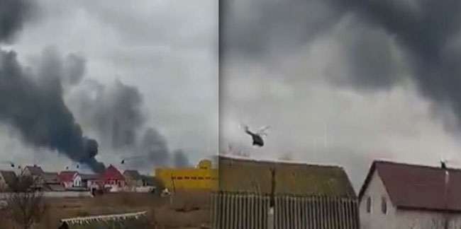 Ruslar kargo tesisine helikopterlerle saldırdı!