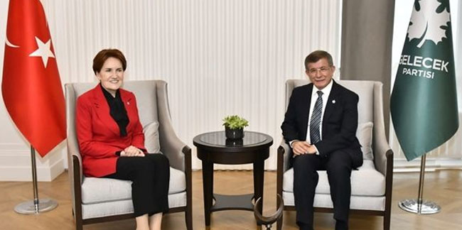 Meral Akşener, zirve öncesi Ahmet Davutoğlu'nu ziyaret etti