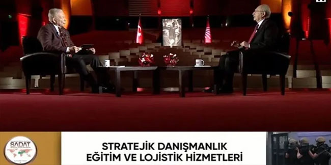 Kılıçdaroğlu'nun katıldığı programda ''SADAT'' reklamı yayınlandı!