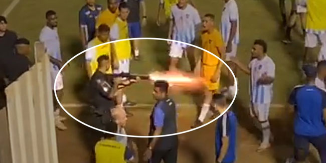 Brezilya'da yaşandı: Polis, futbolcuyu bacağından vurdu! Dünya bu görüntüyü konuşuyor