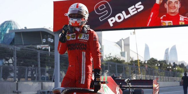 Formula 1 Azerbaycan'da pole pozisyonu Leclerc'in!