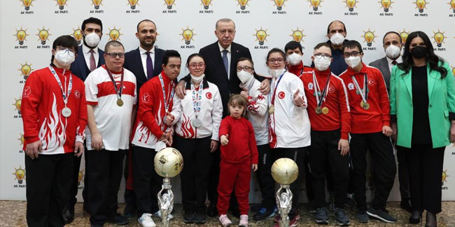 Cumhurbaşkanı Erdoğan, özel sporcularla bir araya geldi