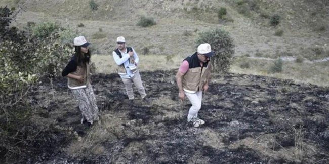 Bayburt'ta mera yangını! 150 dekar alan zarar gördü