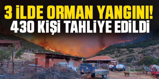3 ilde orman yangını! 2 mahallede yaşayan 430 kişi tahliye edildi