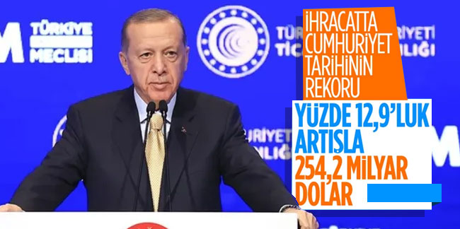 Cumhurbaşkanı Erdoğan, 2022 yılı dış ticaret rakamlarını açıkladı!